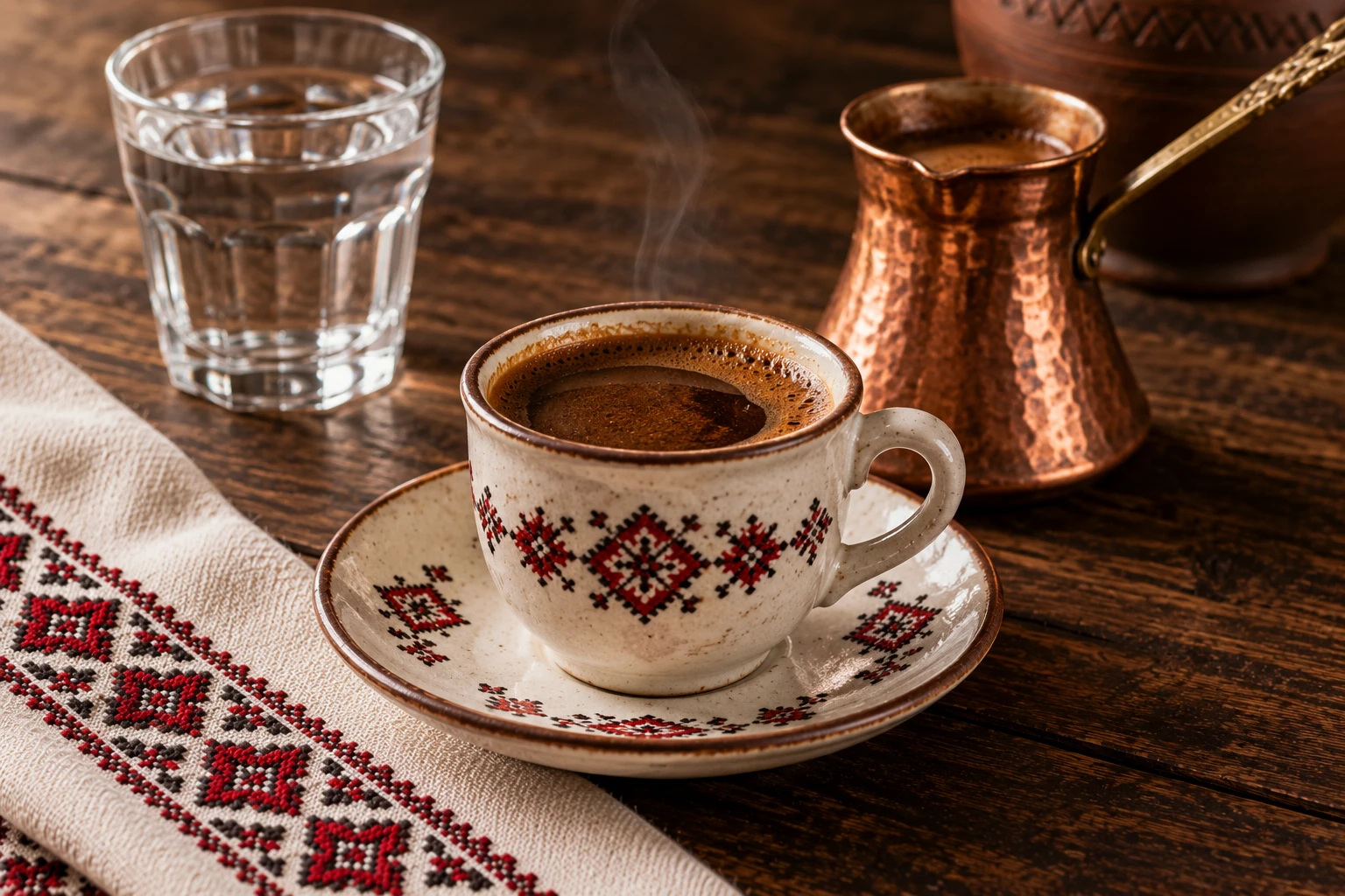 Шољица домаће кафе уз бакарну џезву